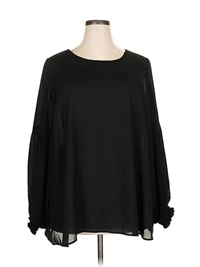 Pre-owned Torrid Long Sleeve Blouse In Black