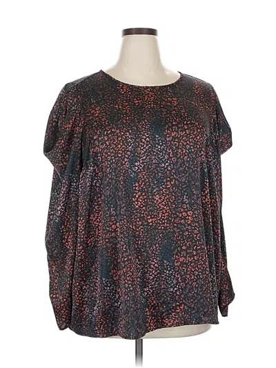Pre-owned Torrid Long Sleeve Blouse In Black