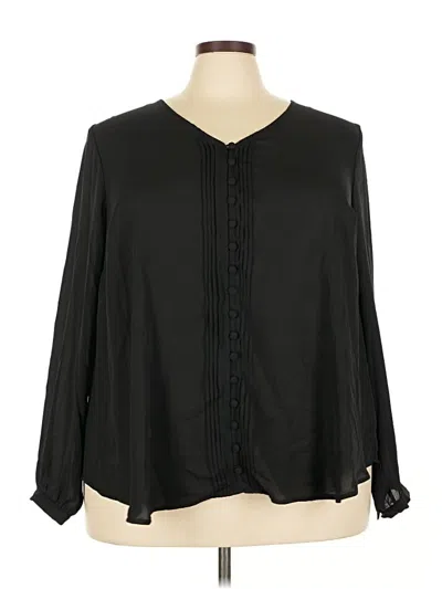 Torrid Long Sleeve Blouse In Black