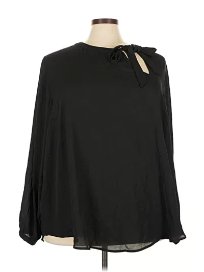 Torrid Long Sleeve Blouse In Black