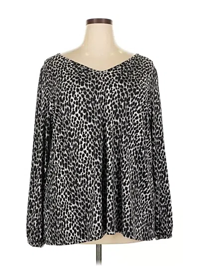 Pre-owned Torrid Long Sleeve Blouse In Black