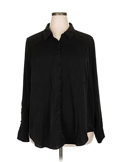 Pre-owned Torrid Long Sleeve Blouse In Black