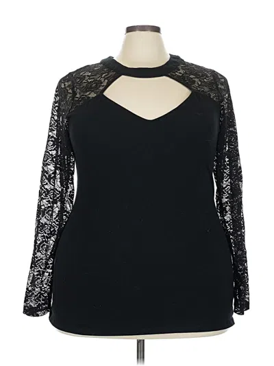 Pre-owned Torrid Long Sleeve Blouse In Black