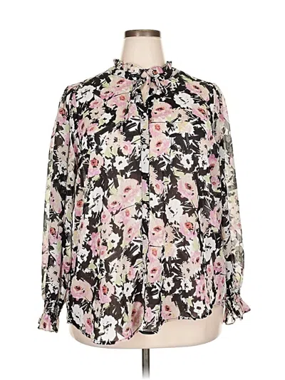 Pre-owned Torrid Long Sleeve Blouse In Black