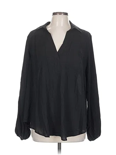 Pre-owned Torrid Long Sleeve Blouse In Black