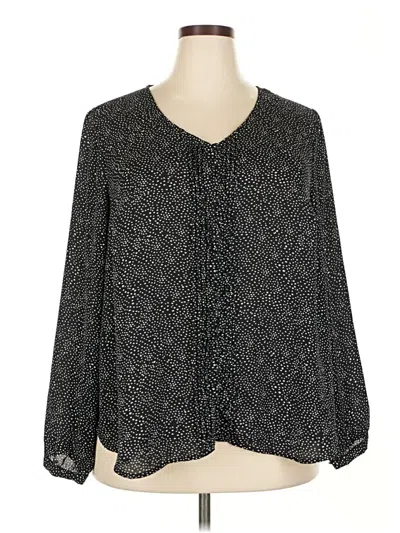 Pre-owned Torrid Long Sleeve Blouse In Black