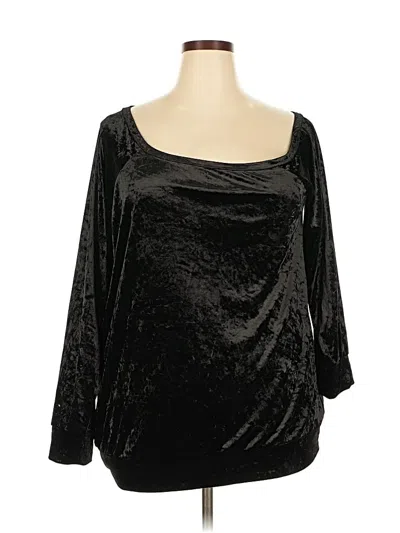 Pre-owned Torrid Long Sleeve Blouse In Black