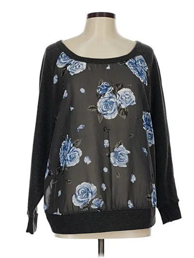 Pre-owned Torrid Long Sleeve Blouse In Black