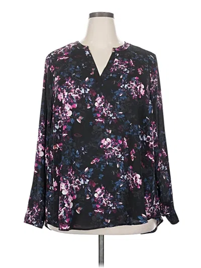 Pre-owned Torrid Long Sleeve Blouse In Black