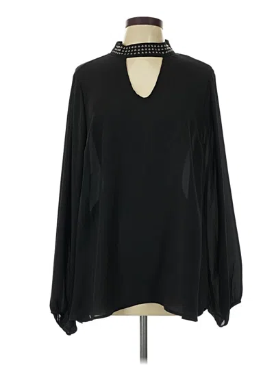 Pre-owned Torrid Long Sleeve Blouse In Black