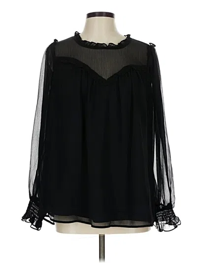 Pre-owned Torrid Long Sleeve Blouse In Black