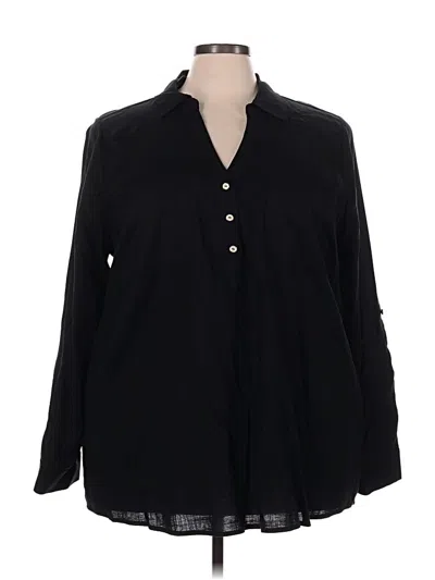 Torrid Long Sleeve Blouse In Black