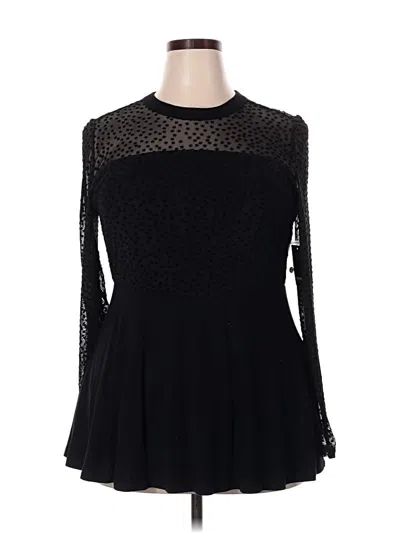 Pre-owned Torrid Long Sleeve Blouse In Black