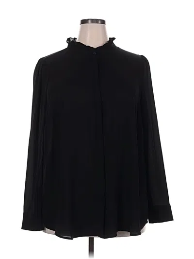 Pre-owned Torrid Long Sleeve Blouse In Black
