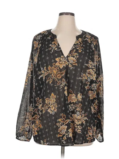 Pre-owned Torrid Long Sleeve Blouse In Black