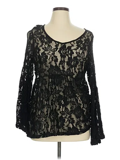 Pre-owned Torrid Long Sleeve Blouse In Black