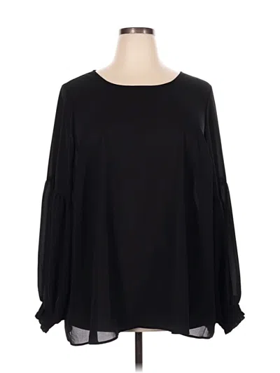 Pre-owned Torrid Long Sleeve Blouse In Black