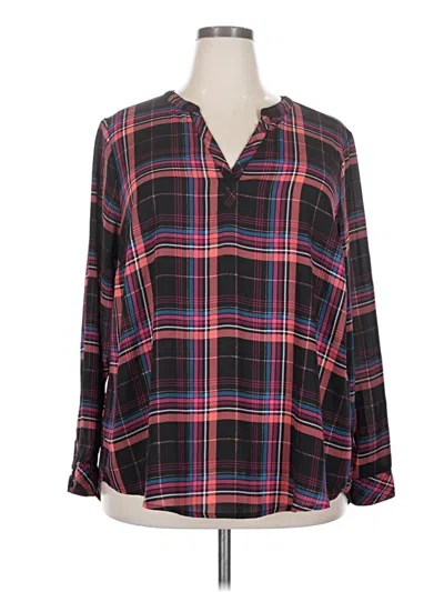 Pre-owned Torrid Long Sleeve Blouse In Black