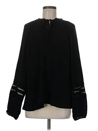 Pre-owned Torrid Long Sleeve Blouse In Black
