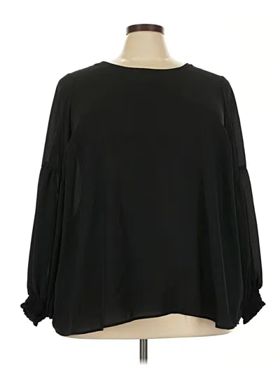 Pre-owned Torrid Long Sleeve Blouse In Black