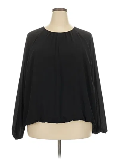 Pre-owned Torrid Long Sleeve Blouse In Black