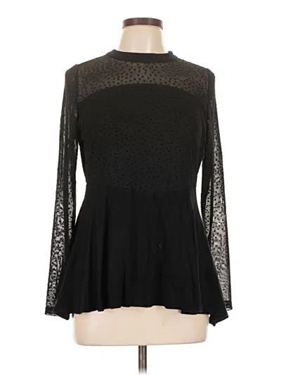 Pre-owned Torrid Long Sleeve Blouse In Black