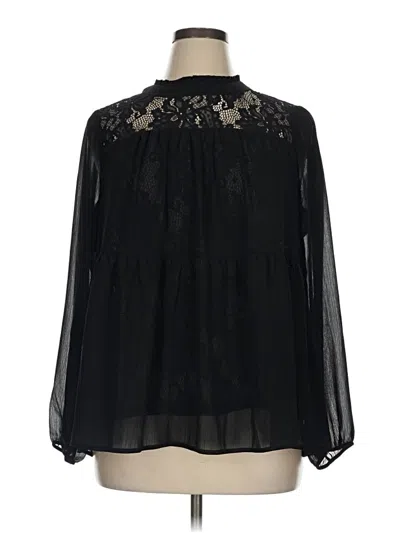 Pre-owned Torrid Long Sleeve Blouse In Black