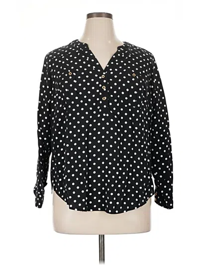 Pre-owned Torrid Long Sleeve Blouse In Black
