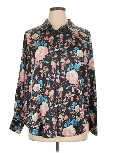 Pre-owned Torrid Long Sleeve Blouse In Black