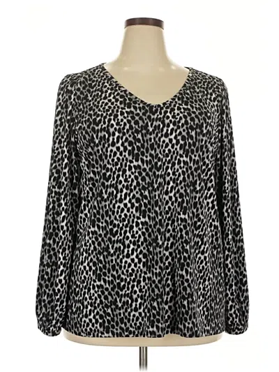 Pre-owned Torrid Long Sleeve Blouse In Black