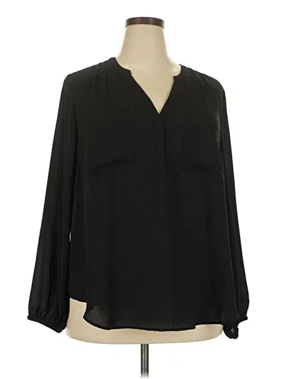 Pre-owned Torrid Long Sleeve Blouse In Black