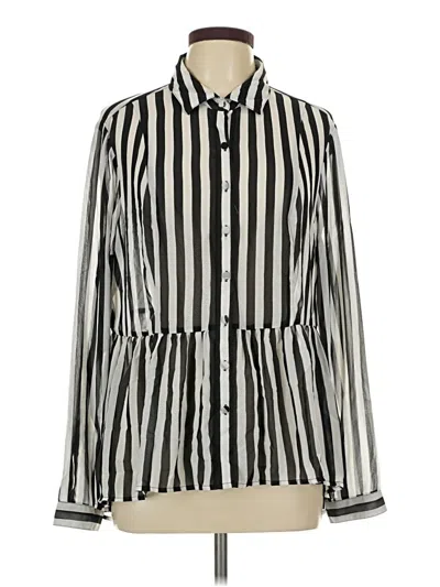 Pre-owned Torrid Long Sleeve Blouse In Black