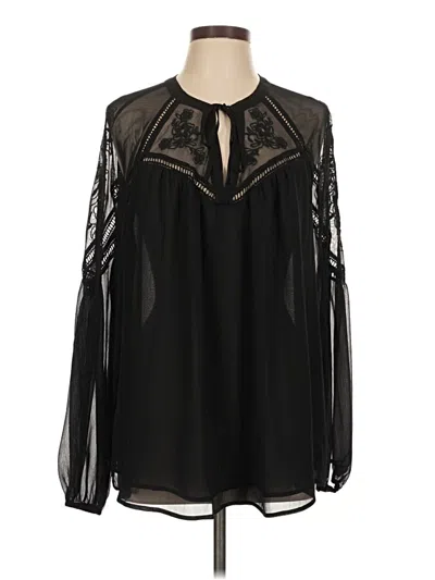Pre-owned Torrid Long Sleeve Blouse In Black