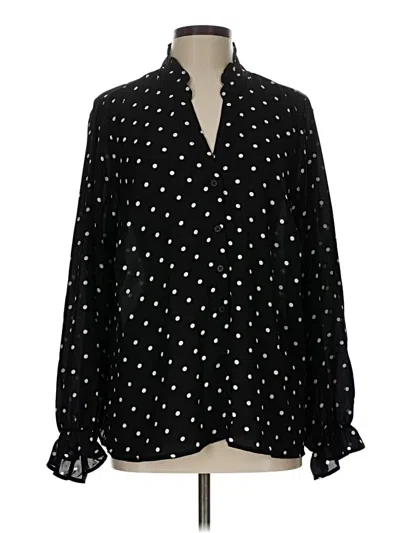 Pre-owned Torrid Long Sleeve Blouse In Black