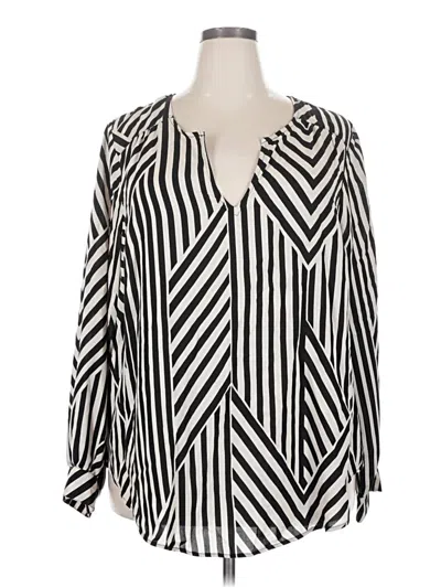 Pre-owned Torrid Long Sleeve Blouse In Black