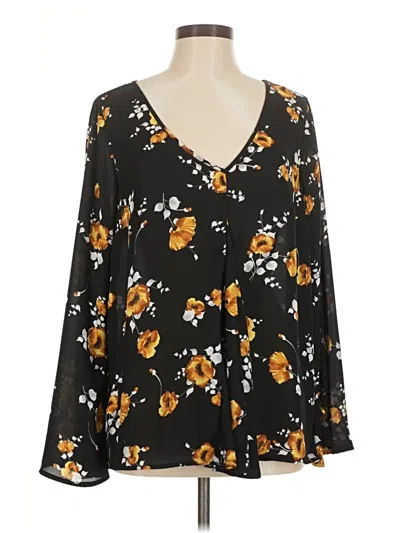 Pre-owned Torrid Long Sleeve Blouse In Black