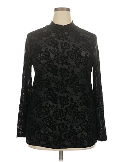 Pre-owned Torrid Long Sleeve Blouse In Black