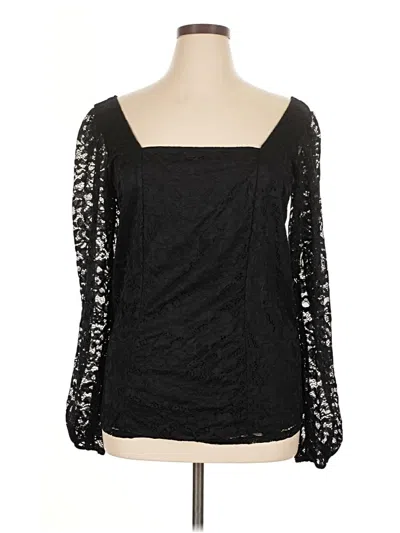 Pre-owned Torrid Long Sleeve Blouse In Black