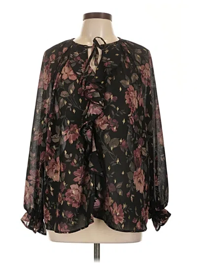 Pre-owned Torrid Long Sleeve Blouse In Black