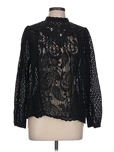 Pre-owned Torrid Long Sleeve Blouse In Black