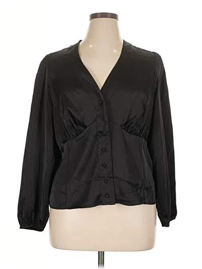 Torrid Long Sleeve Blouse In Black