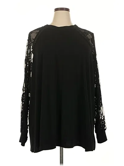 Pre-owned Torrid Long Sleeve Blouse In Black
