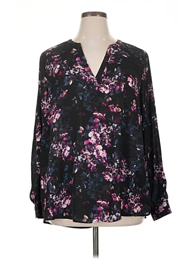 Pre-owned Torrid Long Sleeve Blouse In Black