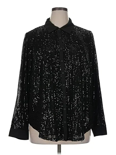 Pre-owned Torrid Long Sleeve Blouse In Black