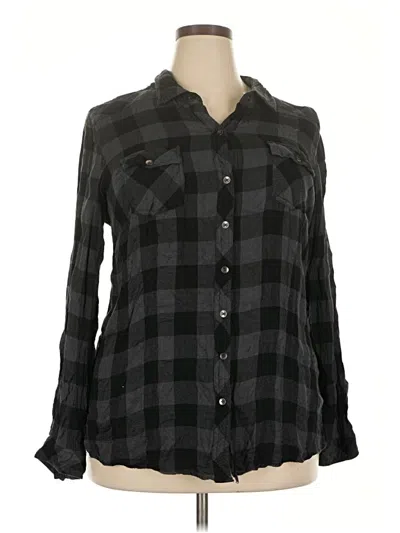 Pre-owned Torrid Long Sleeve Blouse In Black