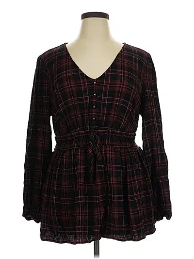 Pre-owned Torrid Long Sleeve Blouse In Black