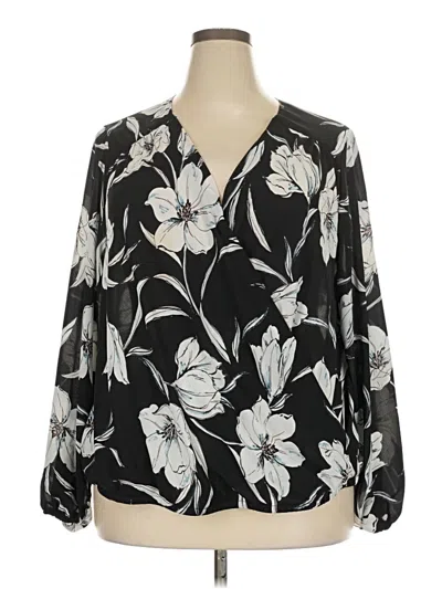Pre-owned Torrid Long Sleeve Blouse In Black