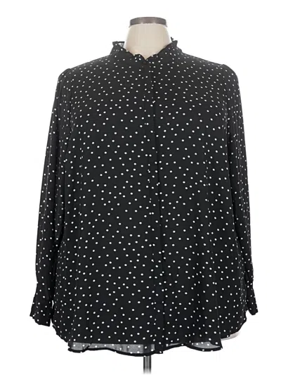 Pre-owned Torrid Long Sleeve Blouse In Black
