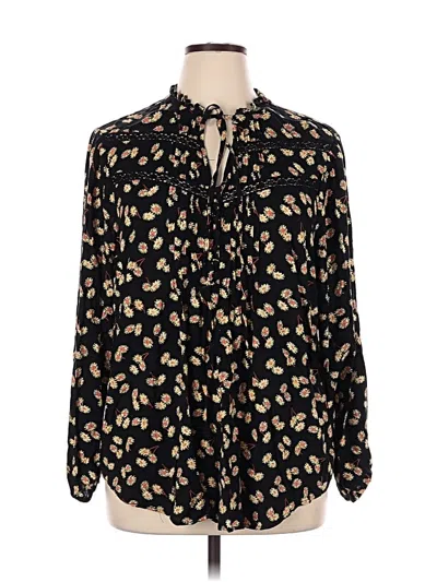 Pre-owned Torrid Long Sleeve Blouse In Black