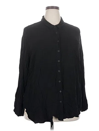 Pre-owned Torrid Long Sleeve Blouse In Black